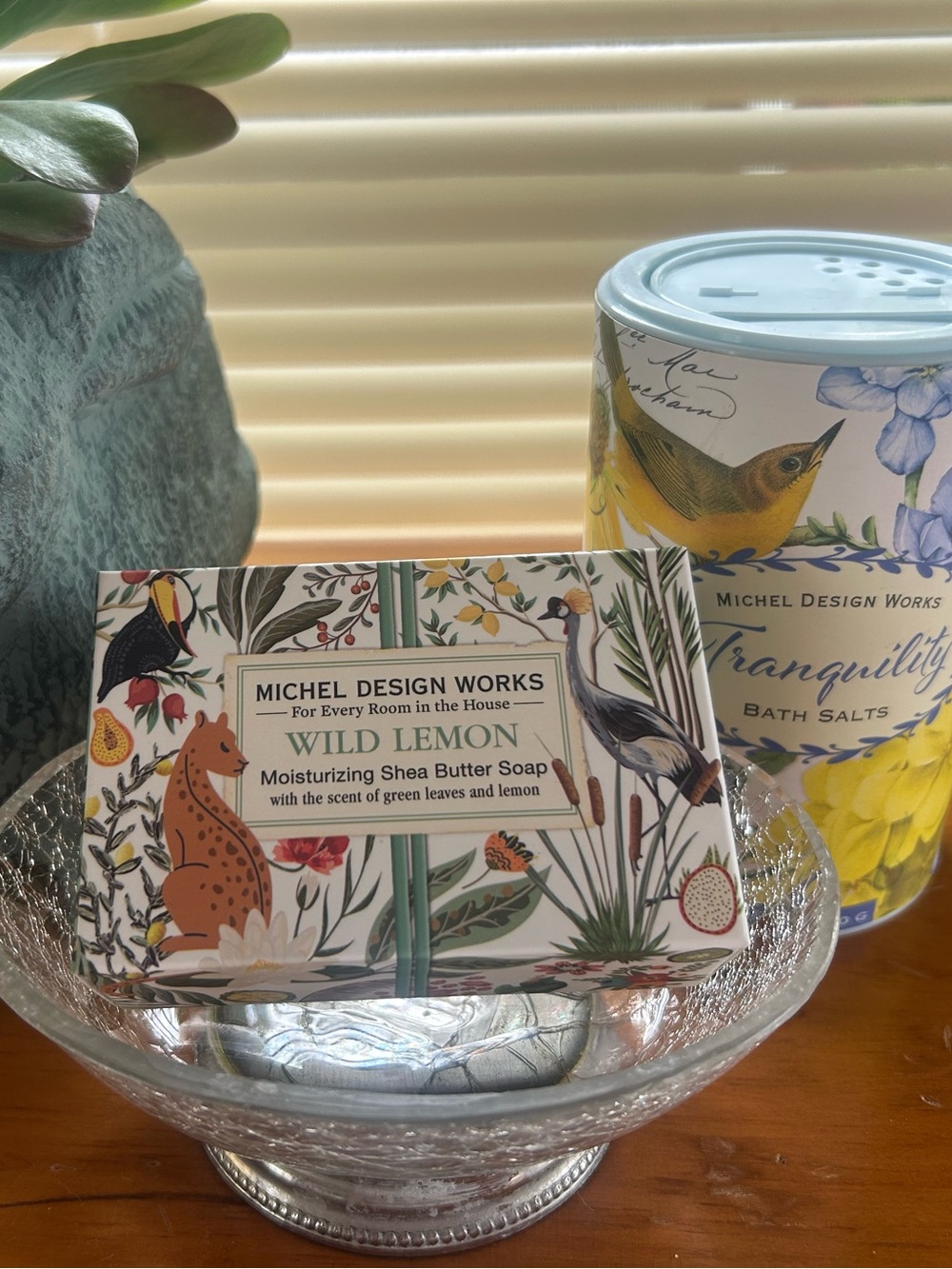 Wild Lemon Shea Butter Soap, with Soap Dish & Bath Salts
